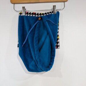 Buff Hood with Houndstooth Patterned Collar Rainbow VINTAGE